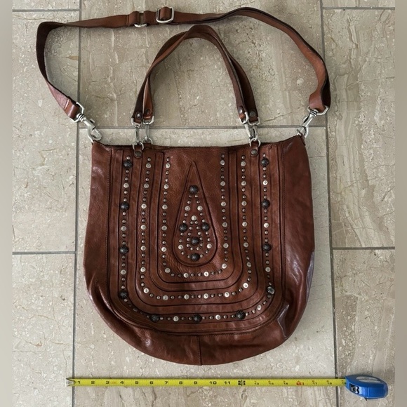 Campomaggi Free People Gorgeous Studded Leather Embellished Crossbody Tote Bag - Picture 16 of 16